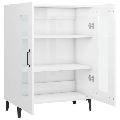 Skænk 69,5x34x90 cm konstrueret træ hvid højglans