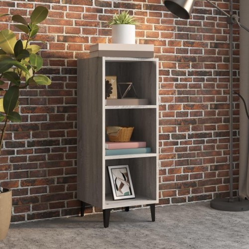 Skænk med 3 rum 34,5 x 32,5 x 90 cm - grå sonoma-eg