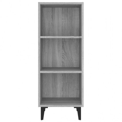 Skænk med 3 rum 34,5 x 32,5 x 90 cm - grå sonoma-eg