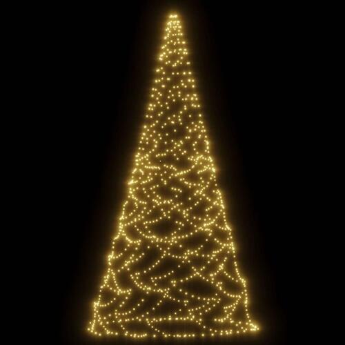Juletræ til flagstang 500 LED'er 300 cm varmt hvidt lys