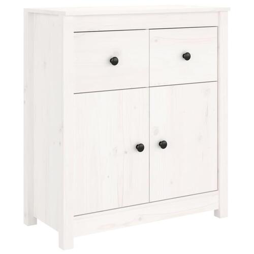 Skænk 70x35x80 cm massivt fyrretræ hvid