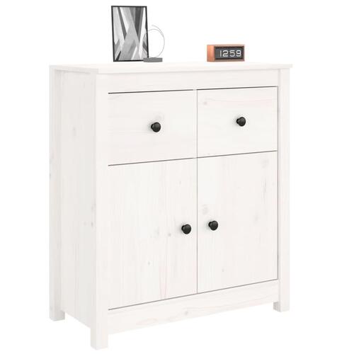 Skænk 70x35x80 cm massivt fyrretræ hvid
