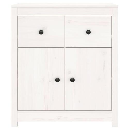 Skænk 70x35x80 cm massivt fyrretræ hvid