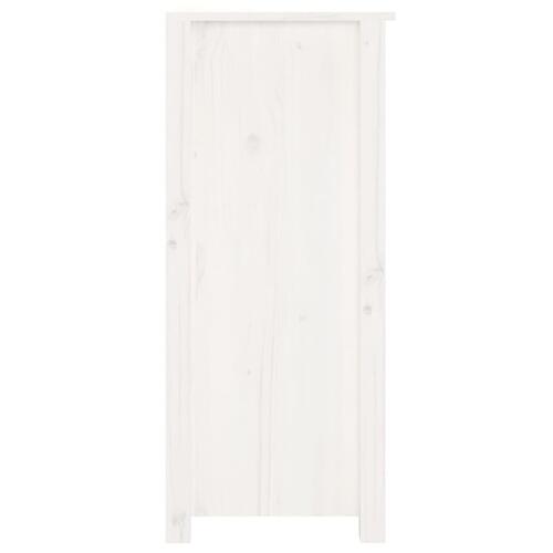 Skænk 70x35x80 cm massivt fyrretræ hvid