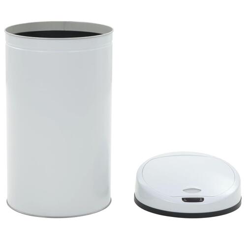Skraldespand med sensor 42 l hvid