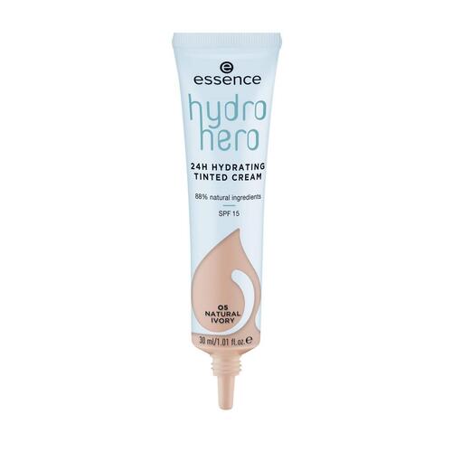 Fugtighedscreme med Farve Essence Hydro Hero 05-natural ivory SPF pf 15 (30 ml)