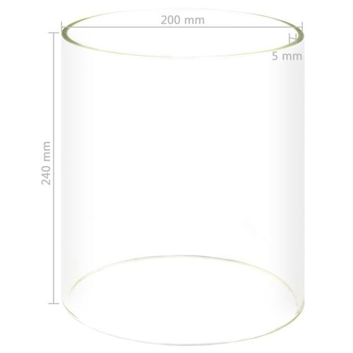 Glascylinder til hotdogvarmer 200 x 240 mm