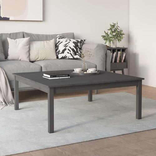 Sofabord 100x100x40 cm massivt fyrretræ grå