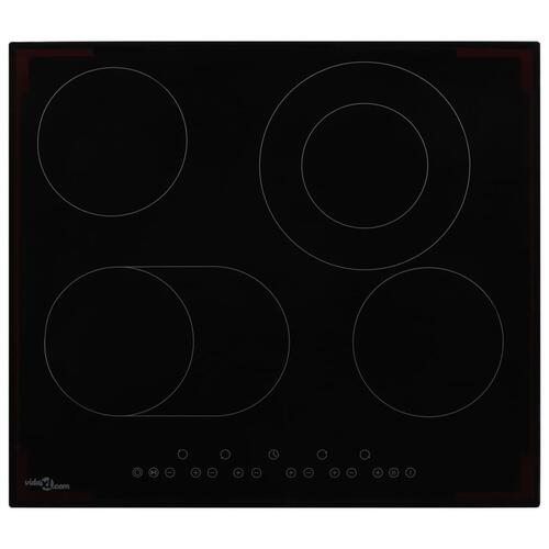 Keramisk kogeplade med 4 varmezoner touch-panel 6600 W