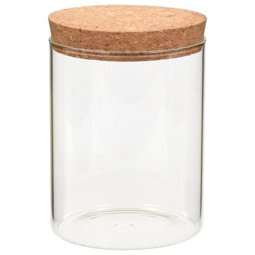 Opbevaringsglas med korklåg 6 stk. 650 ml