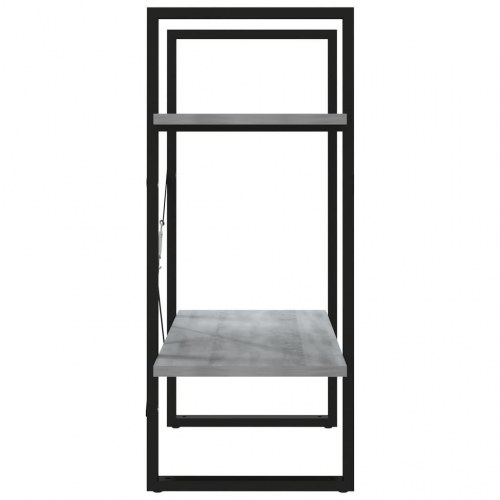 Bogreol med 2 hylder 60×30×70 cm - konstrueret træ, grå sonoma