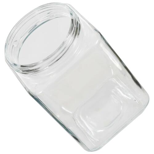 Opbevaringsglas med sølvfarvet låg 6 stk. 1700 ml