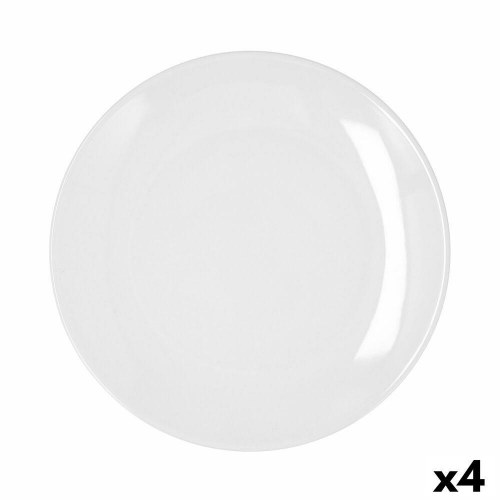 Bidasoa Glacial Coupe middagstallerkener, hvid keramik, Ø 27 cm - 4 stk.