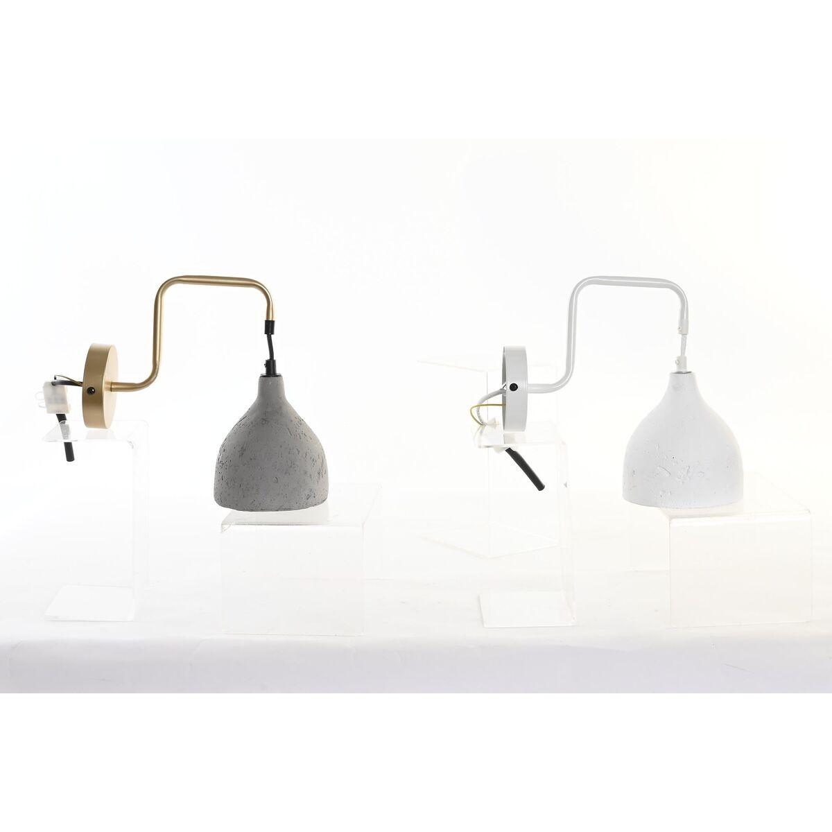 Væglampe 14 × 27 × 26 cm - metal/cement, mørkegrå, 220 V, E27, 50 W (sæt á 2)