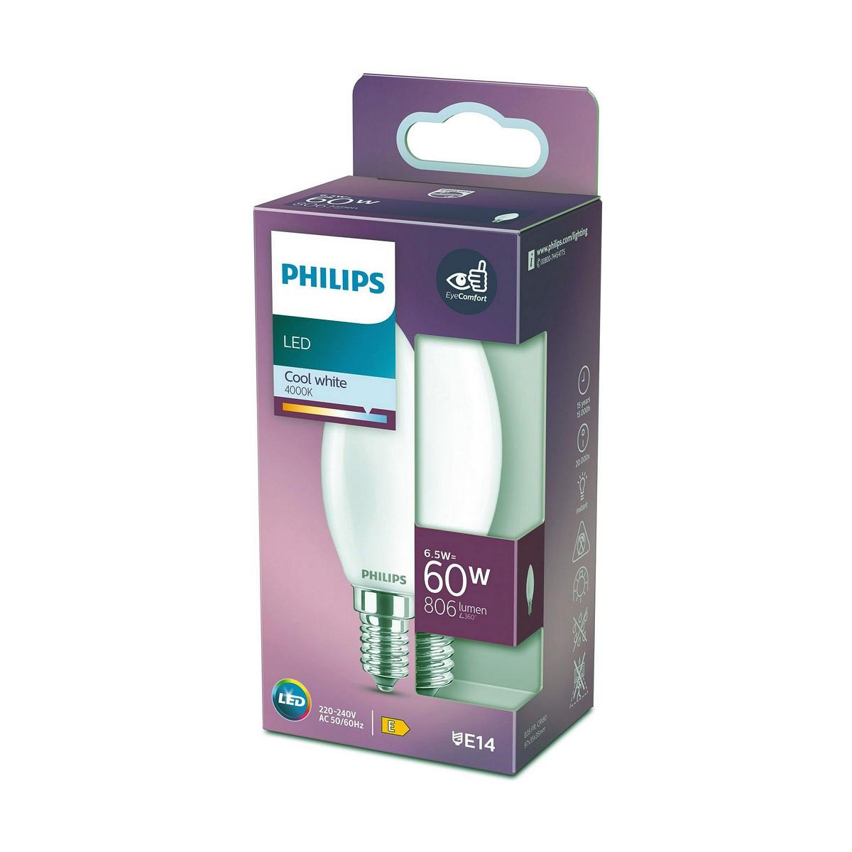 Led-lampe Philips Stearinlys E 65 W 60 W E14 806 Lm 35 X 97 Cm 4000 K