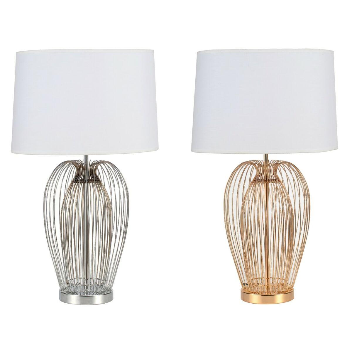 Bordlampe Metal Hvid 220 V 35 X 35 X 63 Cm 50 W 2 Enheder