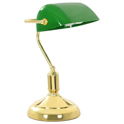 Skrivebordslampe 40 W grøn og guldfarvet