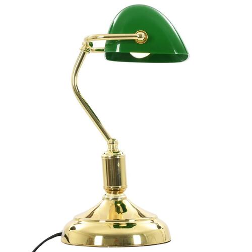 Skrivebordslampe 40 W grøn og guldfarvet