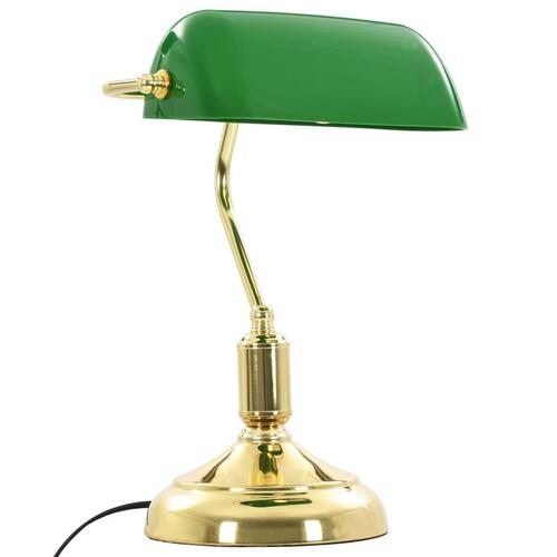 Skrivebordslampe 40 W grøn og guldfarvet