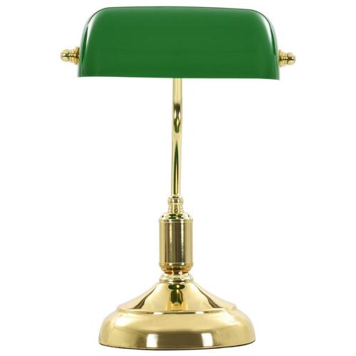 Skrivebordslampe 40 W grøn og guldfarvet