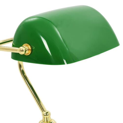 Skrivebordslampe 40 W grøn og guldfarvet
