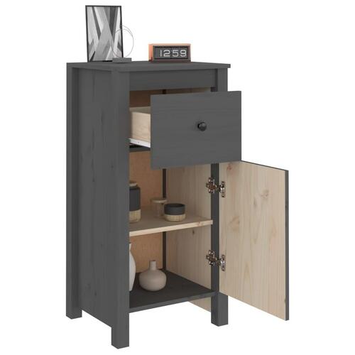 Skænk 40x35x80 cm massivt fyrretræ grå