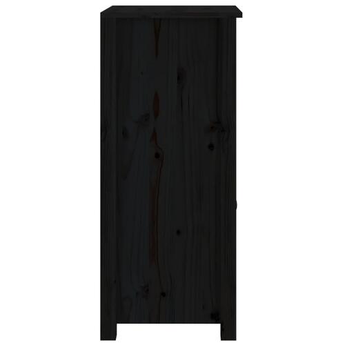 Skænk 40x35x80 cm massivt fyrretræ sort