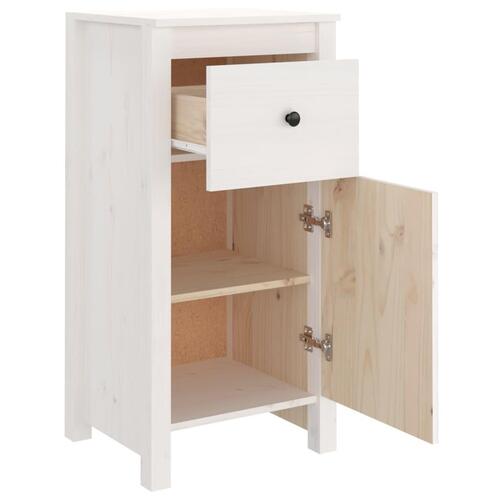 Skænke 2 stk. 40x35x80 cm massivt fyrretræ hvid