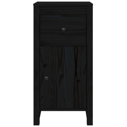 Skænke 2 stk. 40x35x80 cm massivt fyrretræ sort