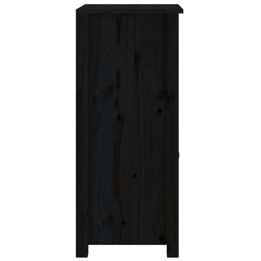 Skænke 2 stk. 40x35x80 cm massivt fyrretræ sort
