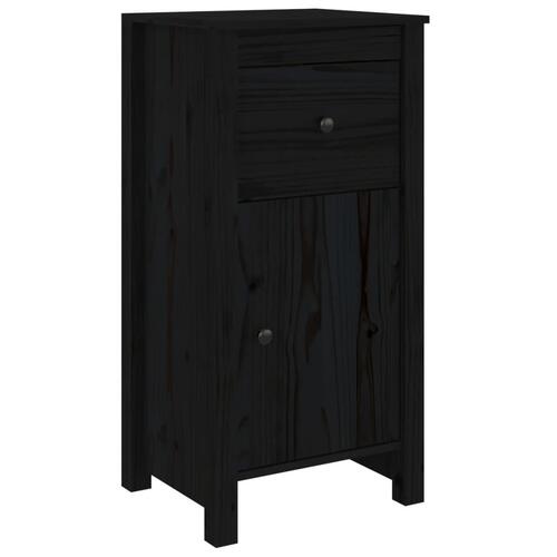 Skænke 2 stk. 40x35x80 cm massivt fyrretræ sort