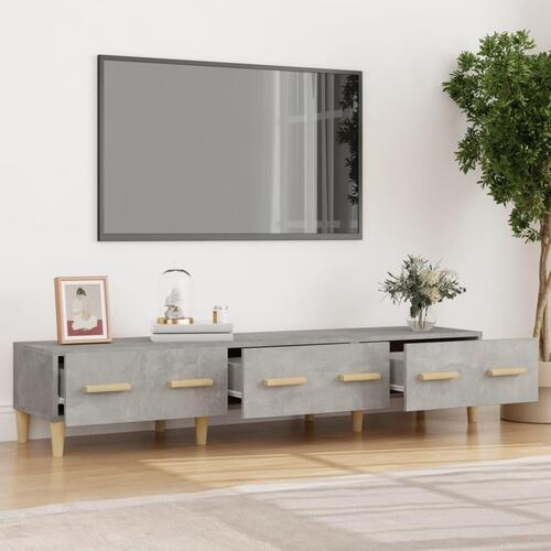 Tv-bord 150x34,5x30 cm konstrueret træ betongrå