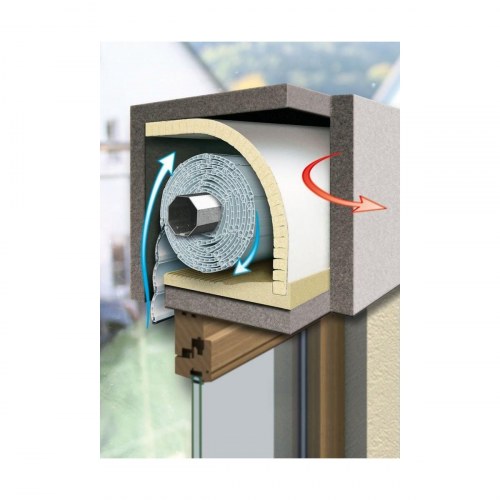 Termisk isolering til persienneboks - Schellenberg 1000 × 500 × 13 mm, hvid