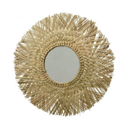 Vægspejl Decoris Cirkulær Natur Siv (Ø 50 cm)