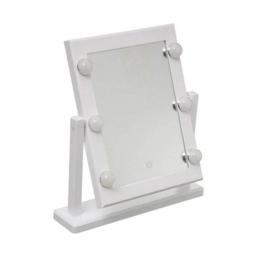 Makeupspejl med LED 5five Hollywood - hvid, 37 × 9 × 40,5 cm