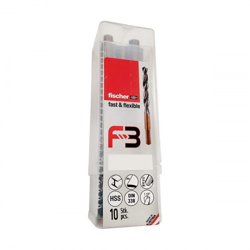 Fischer F3 HSS-R metalbor Ø 9,5 mm - 10 stk. (DIN 338)