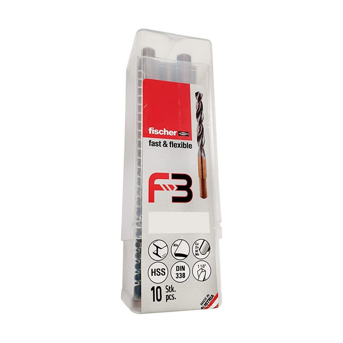 Fischer F3 HSS-R metalbor Ø 9,5 mm - 10 stk. (DIN 338)