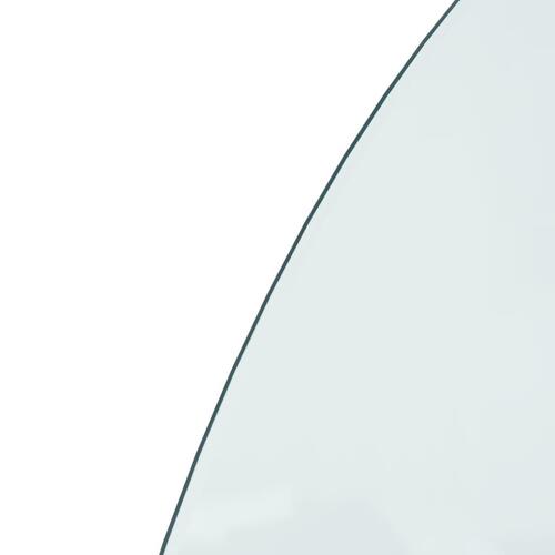 Glasplade til pejs 1000x600 mm halvrund
