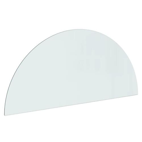 Glasplade til pejs 1200x500 mm halvrund
