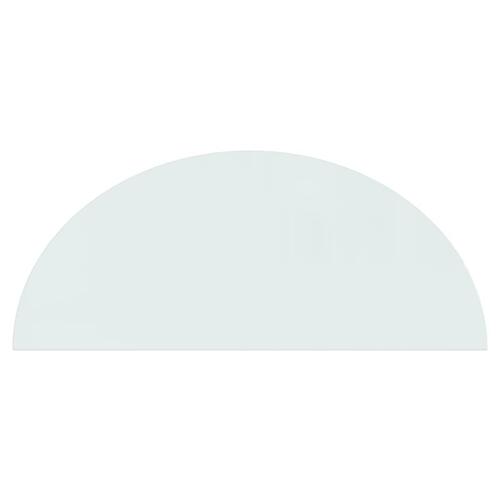 Glasplade til pejs 1200x500 mm halvrund