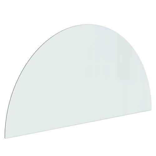 Glasplade til pejs 1200x600 mm halvrund