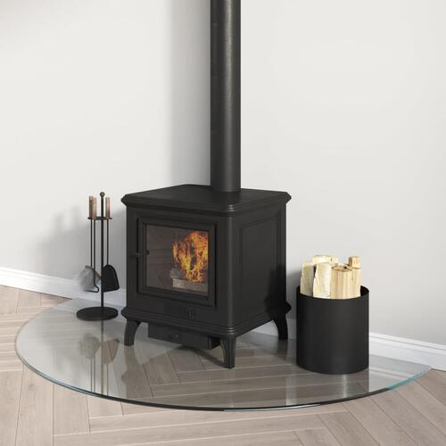 Glasplade til pejs 1200x600 mm halvrund