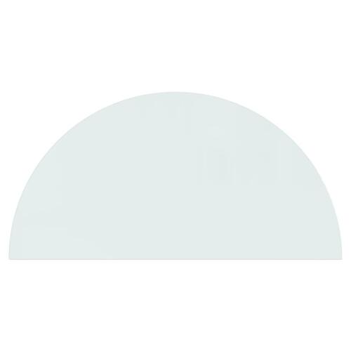 Glasplade til pejs 1200x600 mm halvrund