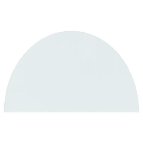 Glasplade til pejs 1000x 600 mm halvrund