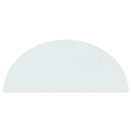 Glasplade til pejs 1200x500 mm halvrund