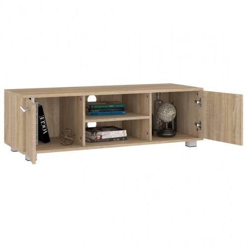 Tv-bord 110x40x35 cm konstrueret træ sonoma-eg