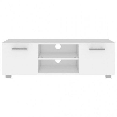 Tv-bord 110x40x35 cm konstrueret træ hvid