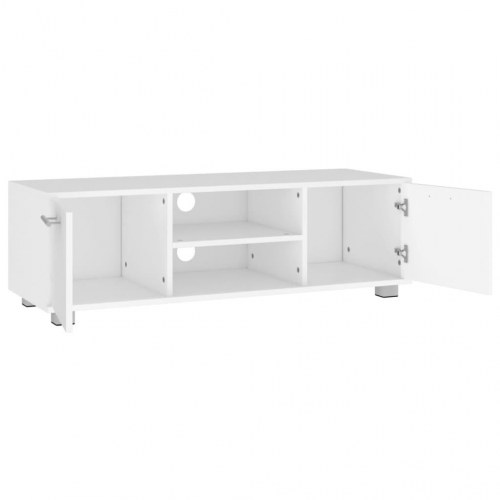 Tv-bord 110x40x35 cm konstrueret træ hvid
