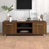 Tv-bord 110x40x35 cm konstrueret træ brun egetræsfarve