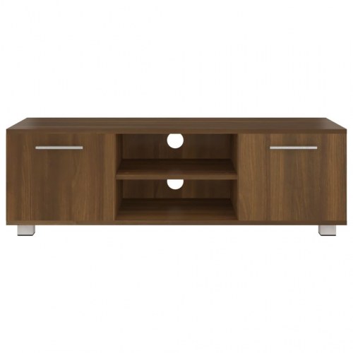 Tv-bord 110x40x35 cm konstrueret træ brun egetræsfarve